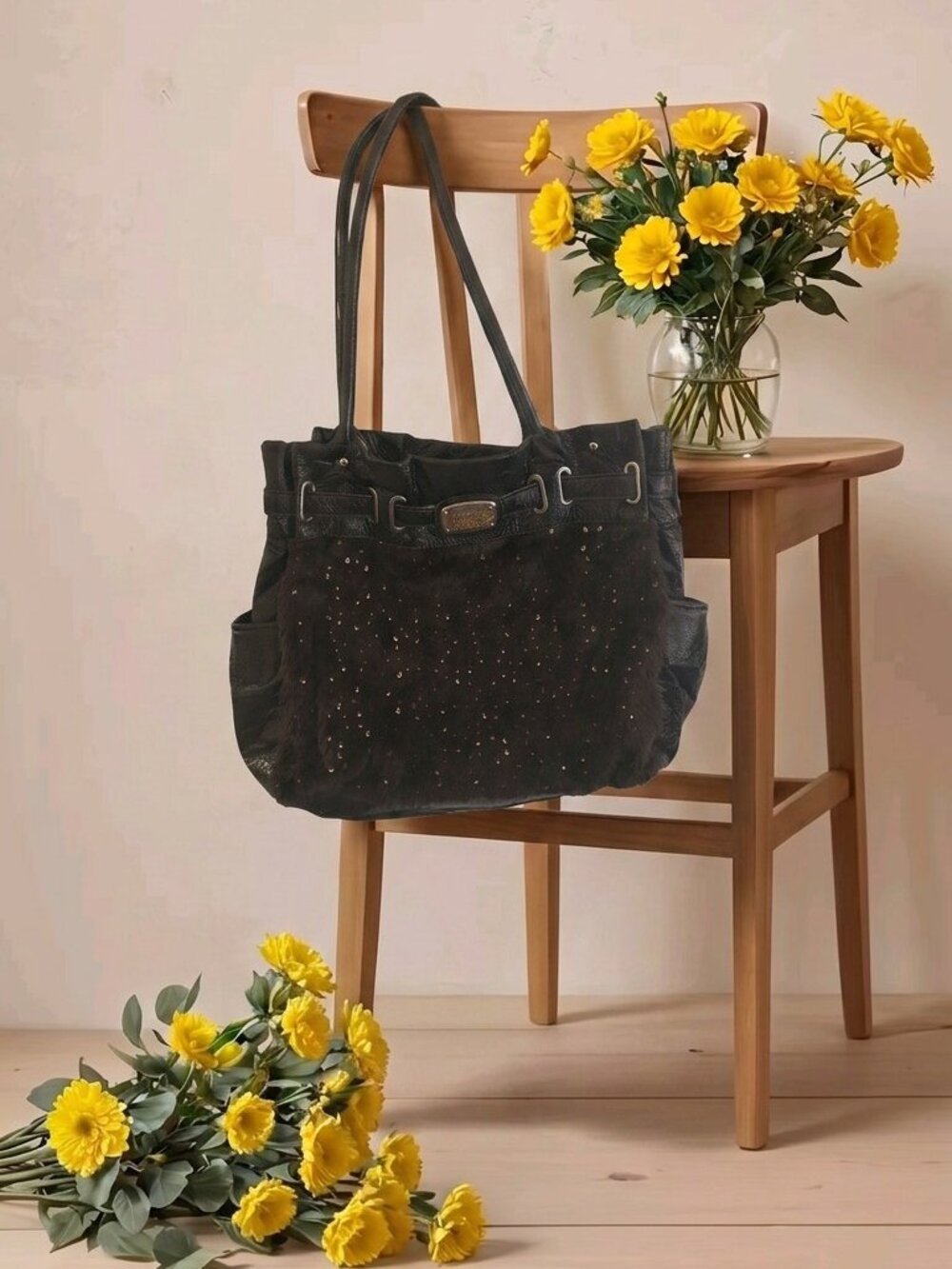 Kathy Van Zeeland Faux Fur Purse